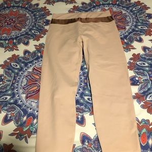 Light pink and rose gold Fabletics Leggings